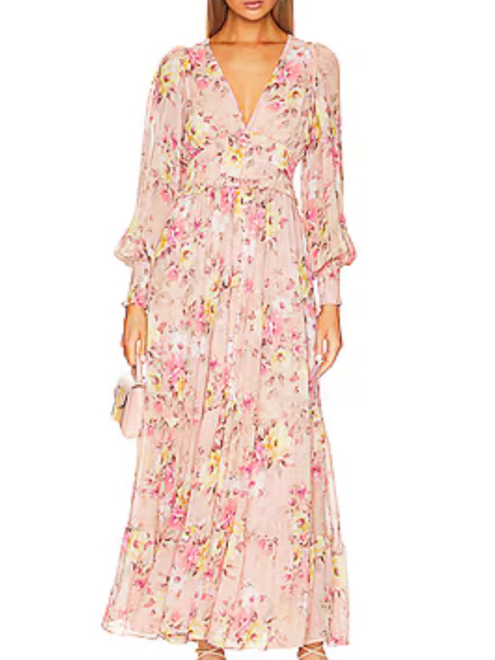 Frida Maxi Dress - Pink Floral - Yumi Kim